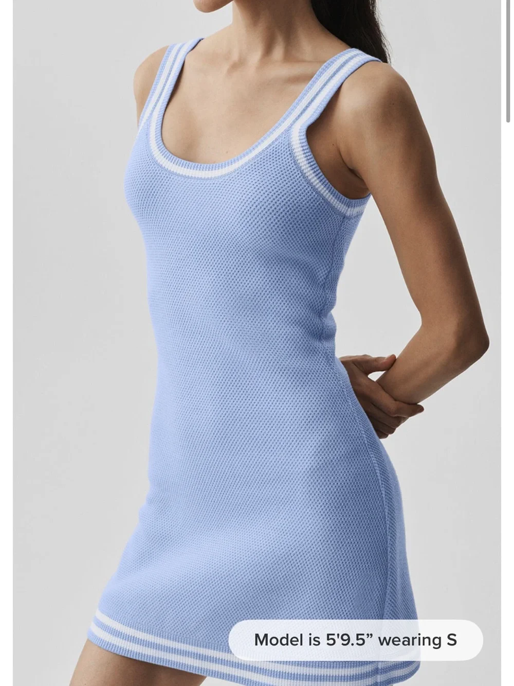 ALO Tennis Club Sweater Knit Dress- Provence Blue